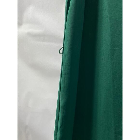 H&M Women's Forest Green V-Neck Semi-Sheer Round-Hem Mini Dress SZ 2 - Picture 5 of 11